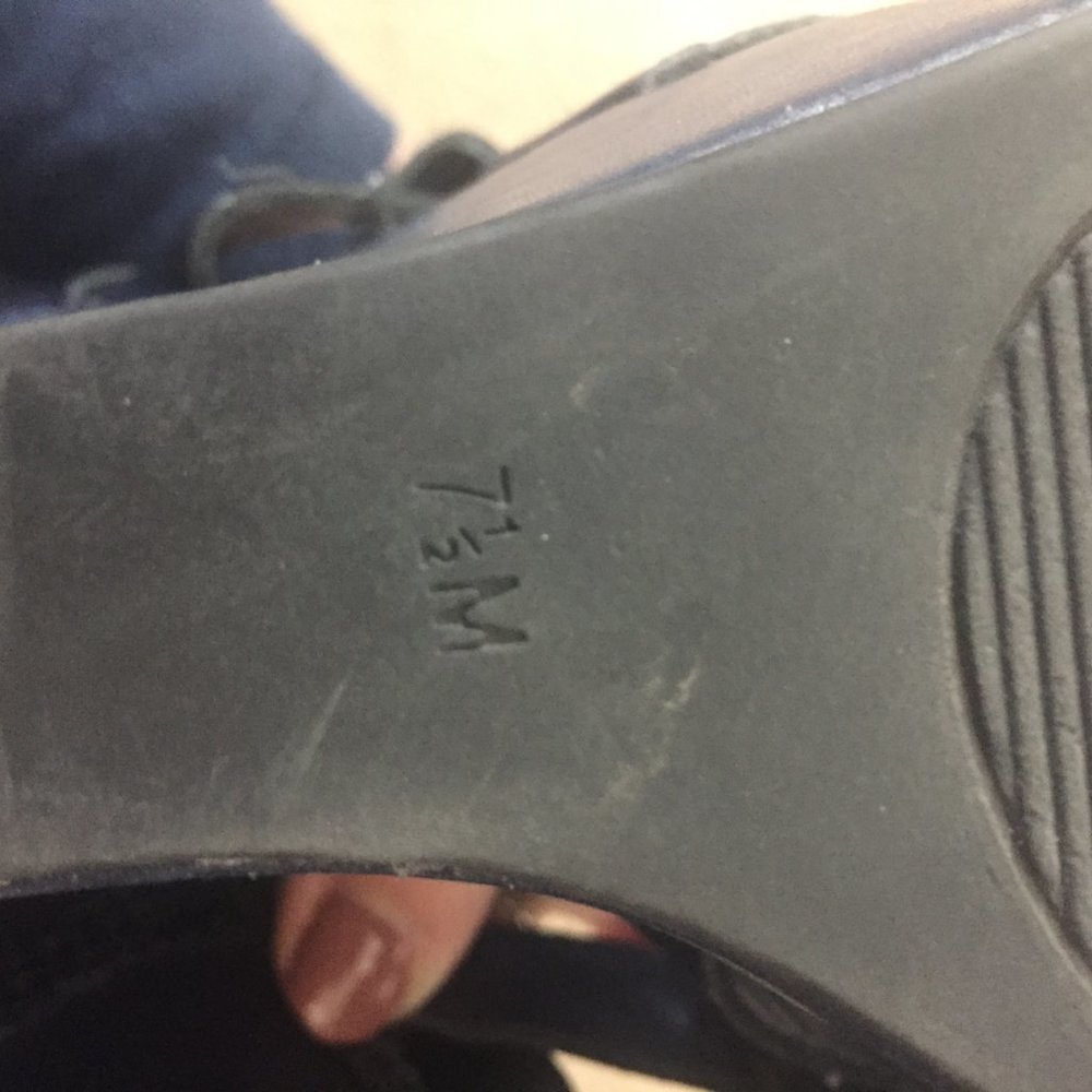 Snake skin Navy wedge - Picture 5 of 9